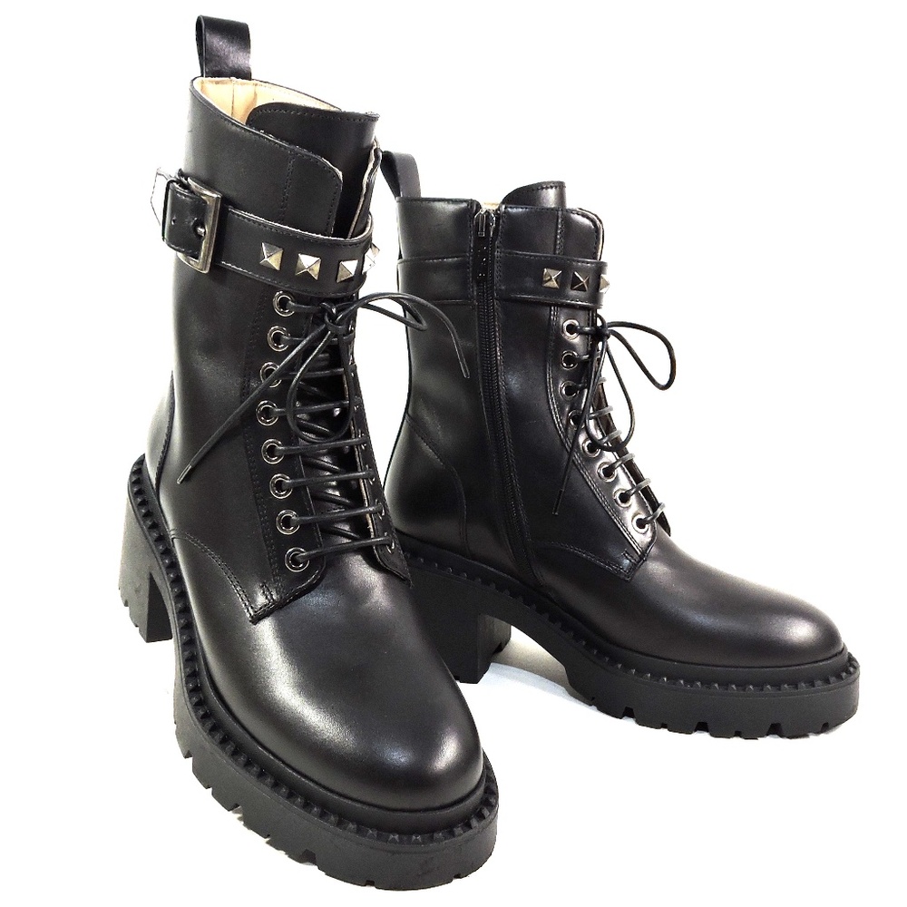 ALBERTO CICCIOLI 🇮🇹 WOMEN'S BLACK SOFT LEATHER COMFORT WINTER  BOOTIE
